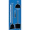 5S Supplies 5S Housekeeping Shadow Board Broom Station Version 16  - Blue Board / Black Shadows  With Broom HSB-V16-BLUE-KIT - alternate 1